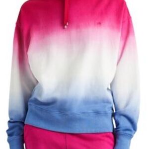 SET Polo Ralph Lauren Pink, White,  Blue Ombre Hoodie XL Jogger Med Dip Dye Die
